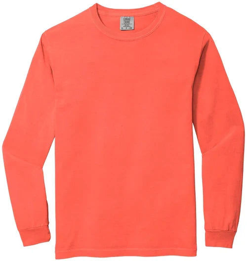 Comfort Colors  Heavyweight Ring Spun Long Sleeve Tee with custom logo embroidery