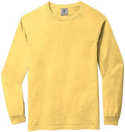 Comfort Colors  Heavyweight Ring Spun Long Sleeve Tee with custom logo embroidery