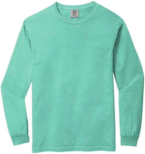 Comfort Colors  Heavyweight Ring Spun Long Sleeve Tee with custom logo embroidery