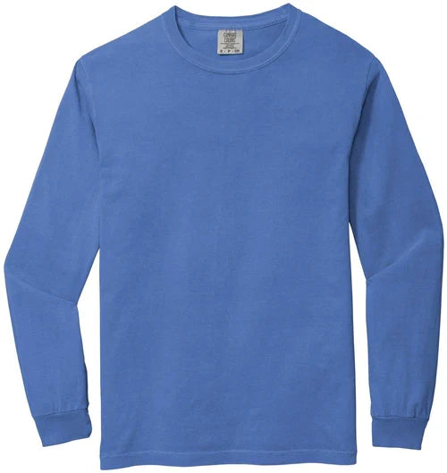 Comfort Colors  Heavyweight Ring Spun Long Sleeve Tee with custom logo embroidery