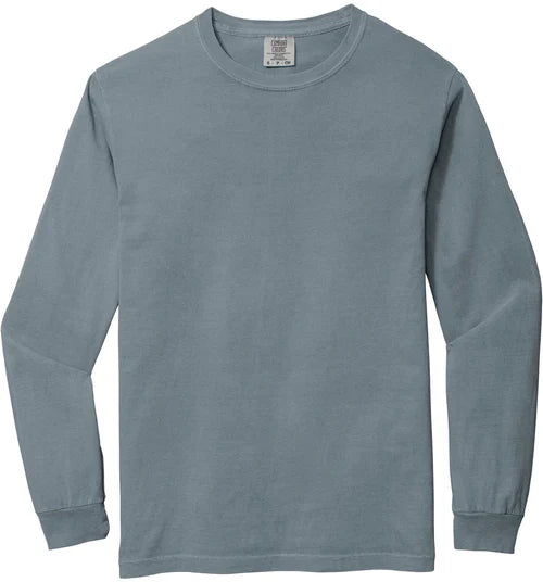 Comfort Colors  Heavyweight Ring Spun Long Sleeve Tee with custom logo embroidery