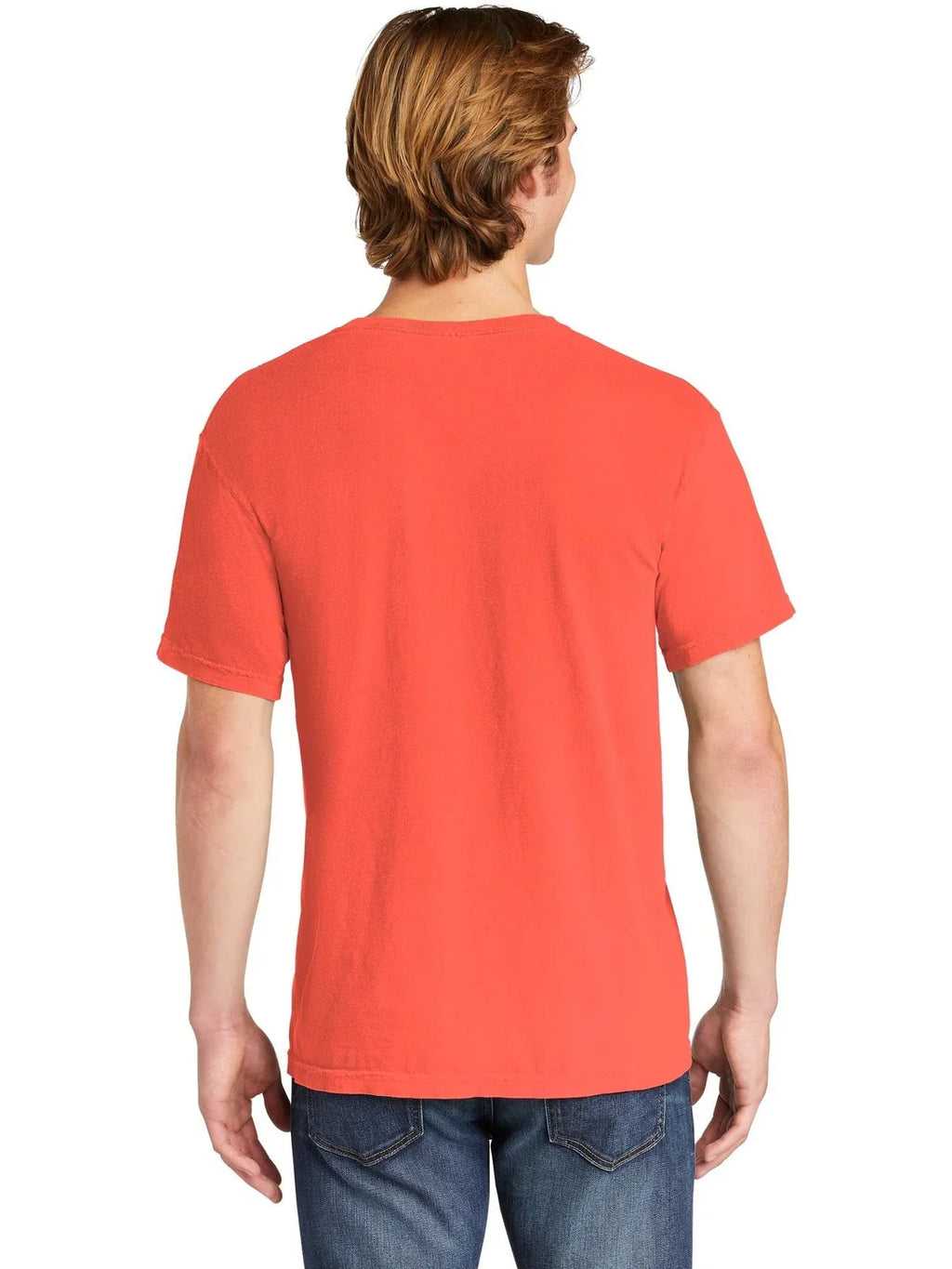 Comfort Colors Heavyweight Ring Spun Pocket Tee with custom logo embroidery