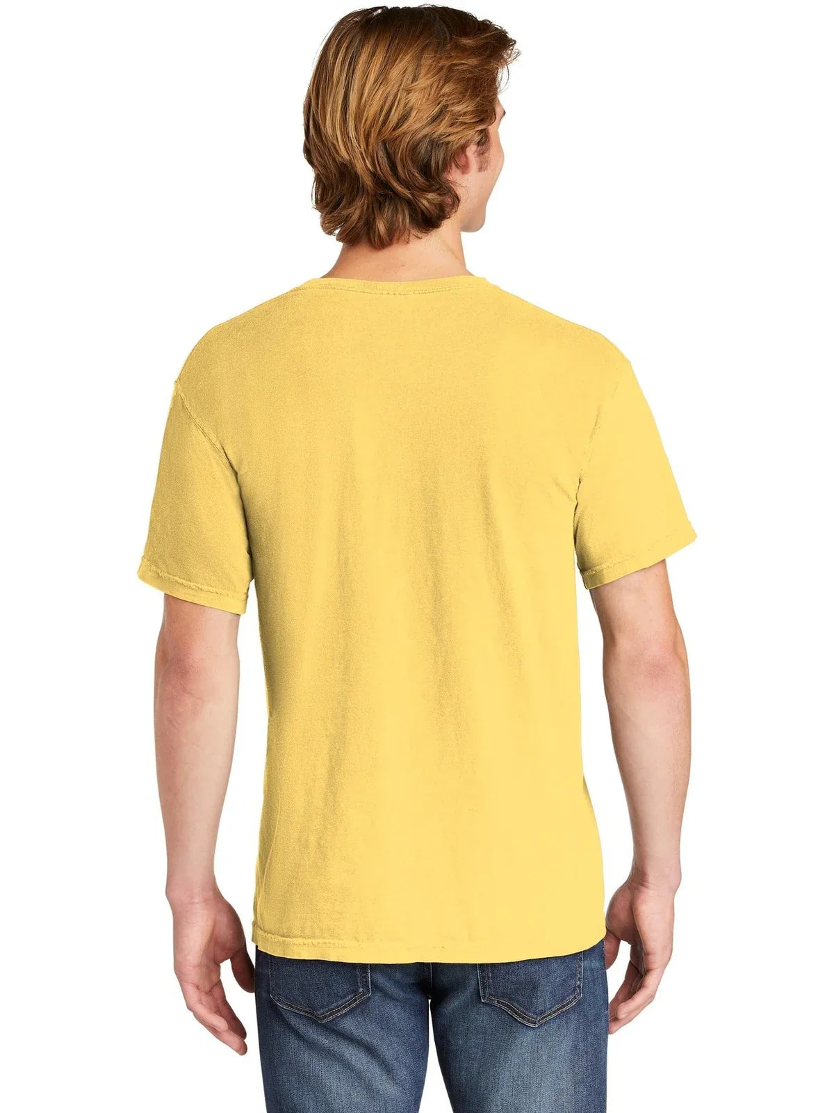 Comfort Colors Heavyweight Ring Spun Pocket Tee with custom logo embroidery