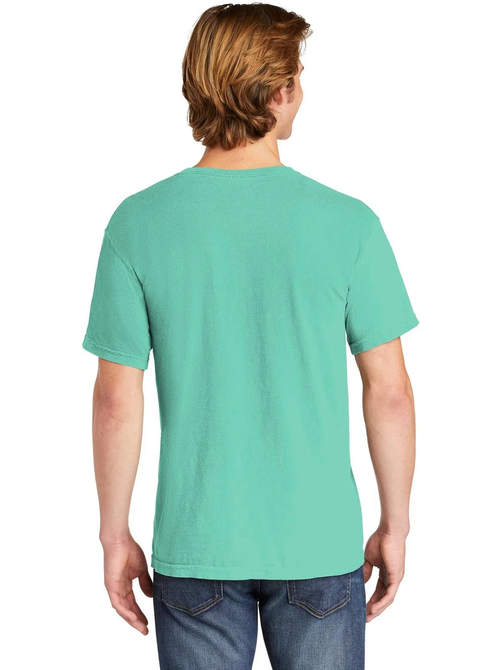 Comfort Colors Heavyweight Ring Spun Pocket Tee with custom logo embroidery