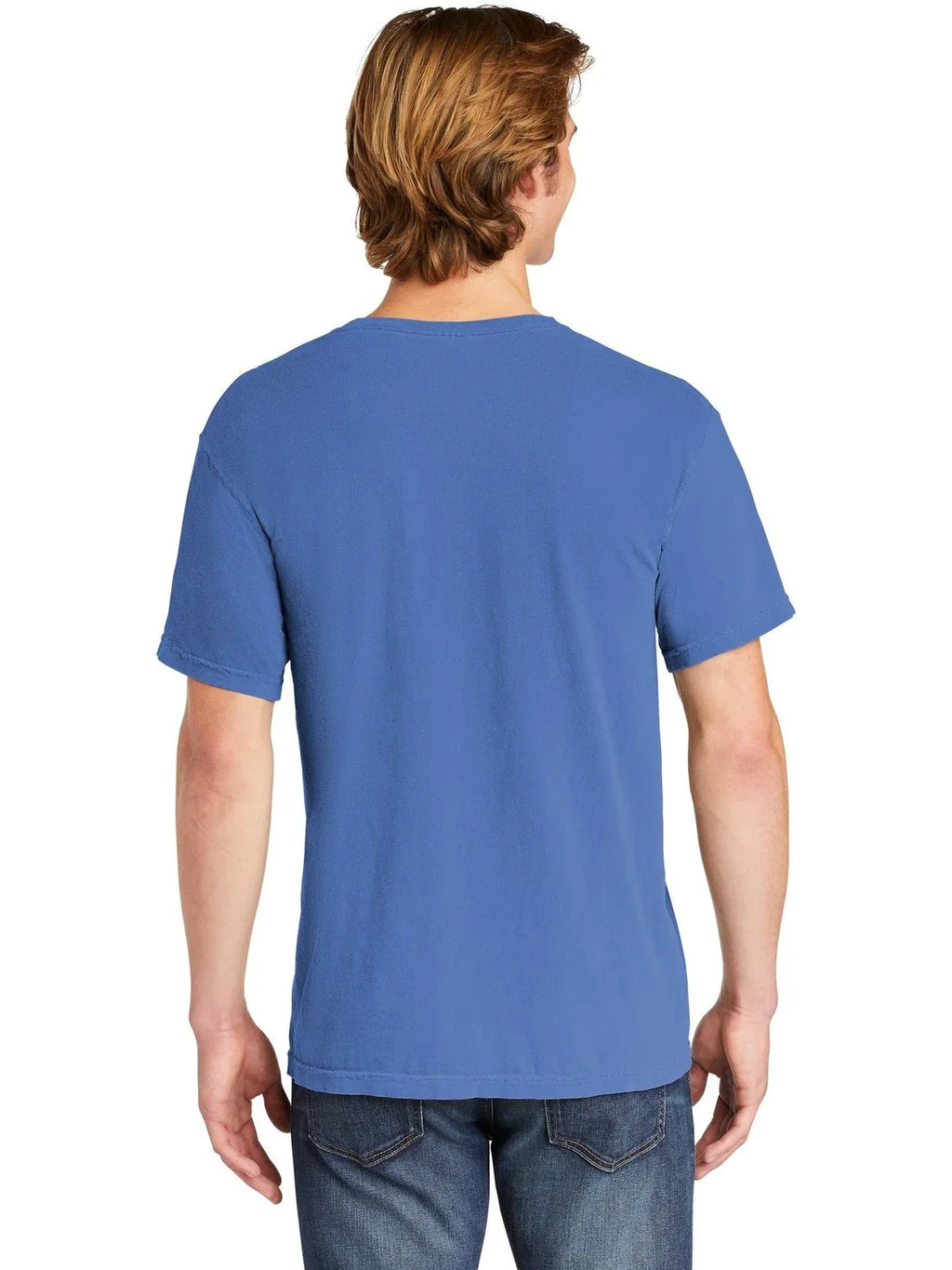 Comfort Colors Heavyweight Ring Spun Pocket Tee with custom logo embroidery