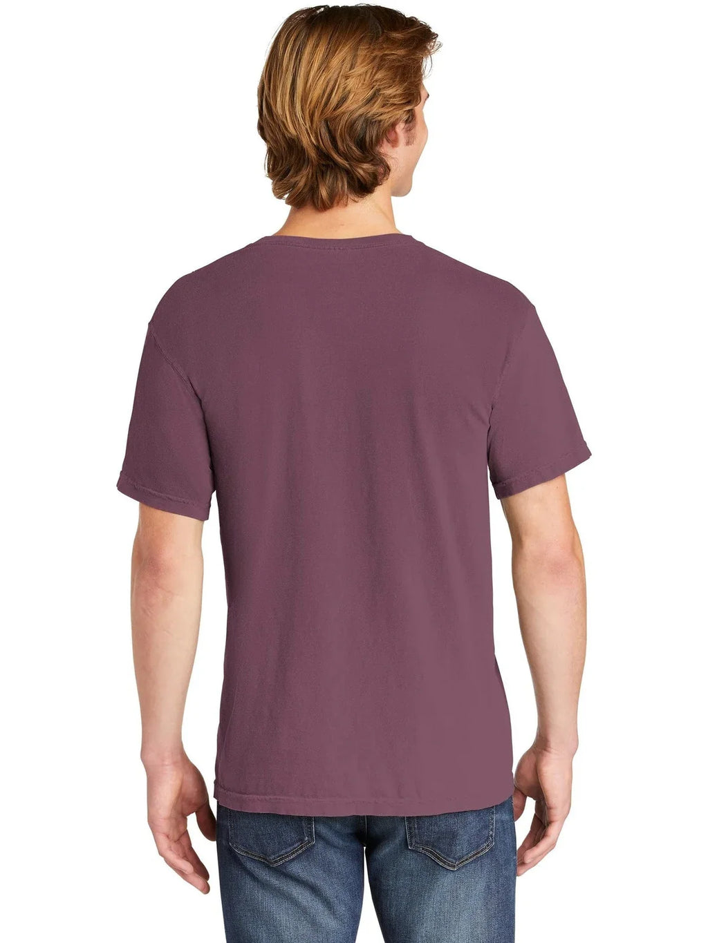 Comfort Colors Heavyweight Ring Spun Pocket Tee with custom logo embroidery