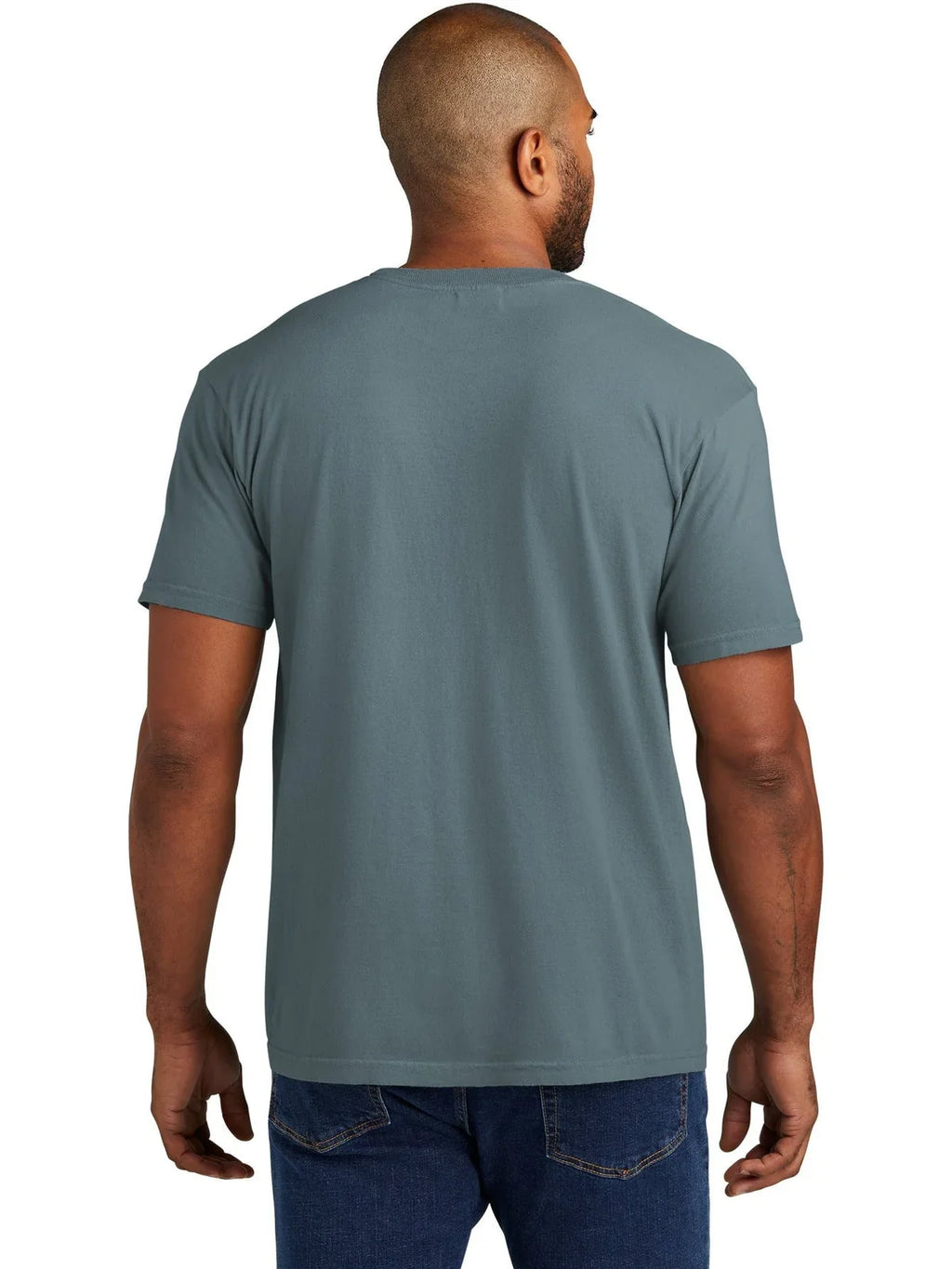 Comfort Colors Heavyweight Ring Spun Pocket Tee with custom logo embroidery
