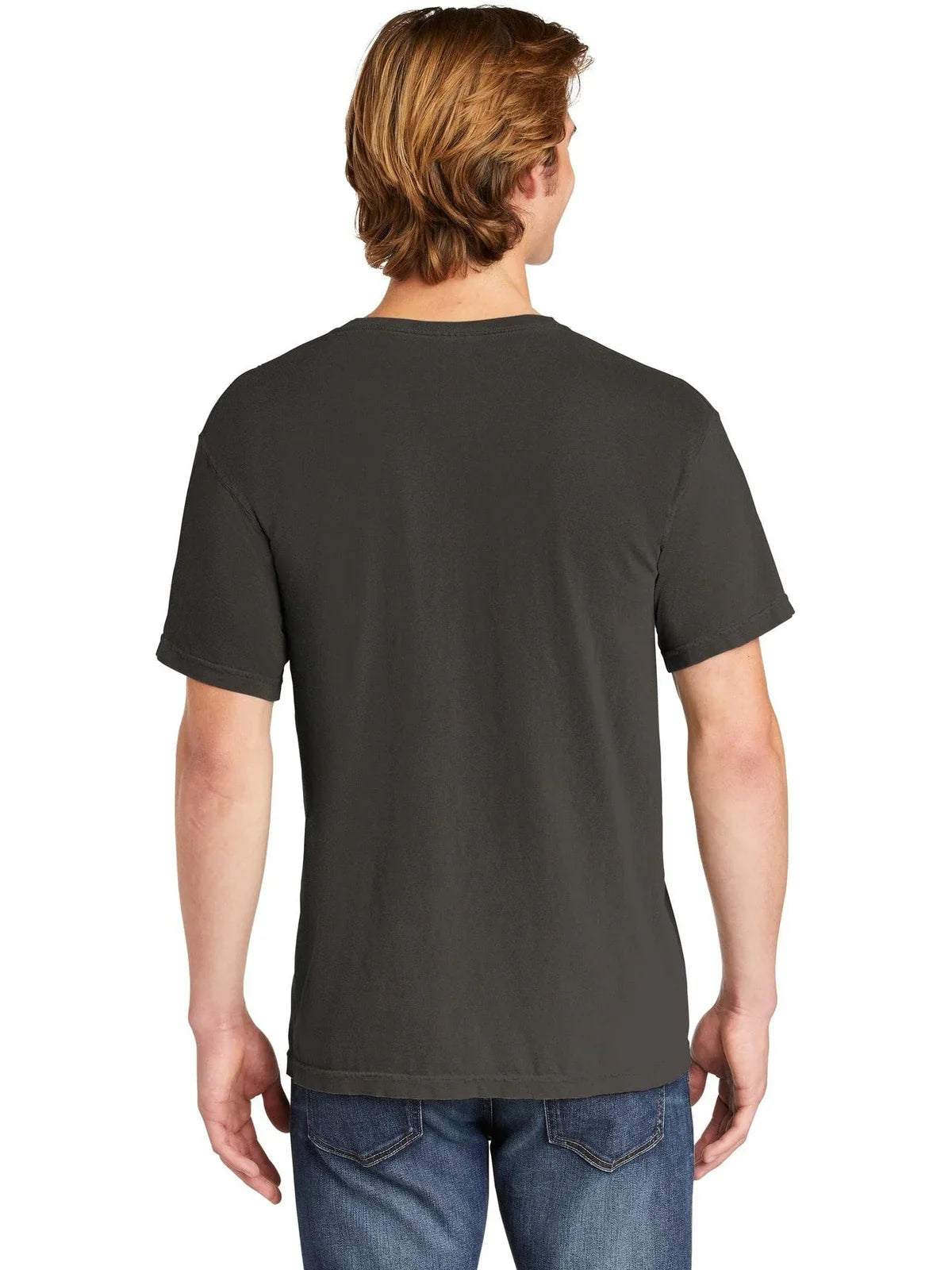 Comfort Colors Heavyweight Ring Spun Pocket Tee with custom logo embroidery