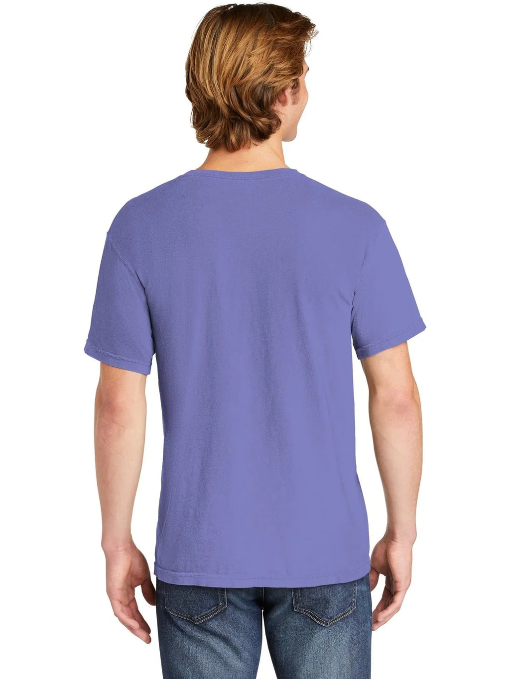 Comfort Colors Heavyweight Ring Spun Pocket Tee with custom logo embroidery
