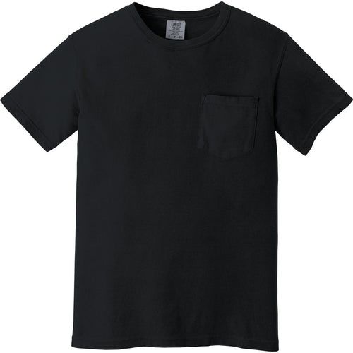 Comfort Colors Heavyweight Ring Spun Pocket Tee with custom logo embroidery