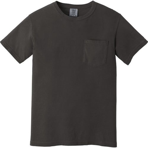 Comfort Colors Heavyweight Ring Spun Pocket Tee with custom logo embroidery