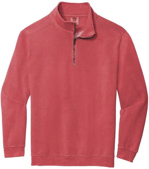 Comfort Colors Ring Spun 1/4-Zip Sweatshirt with custom logo embroidery