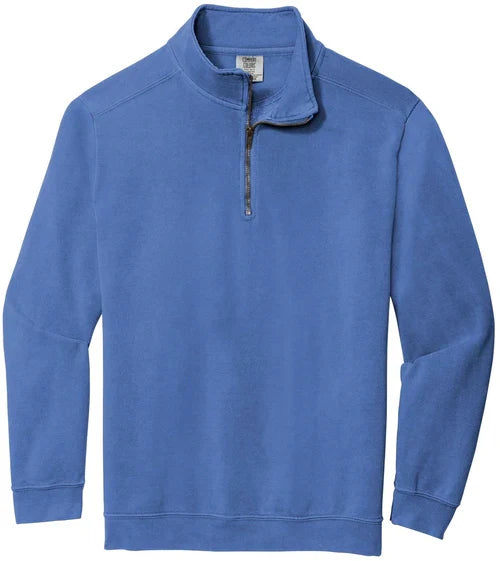 Comfort Colors Ring Spun 1/4-Zip Sweatshirt with custom logo embroidery