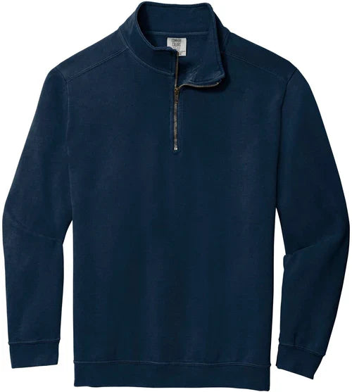 Comfort Colors Ring Spun 1/4-Zip Sweatshirt with custom logo embroidery