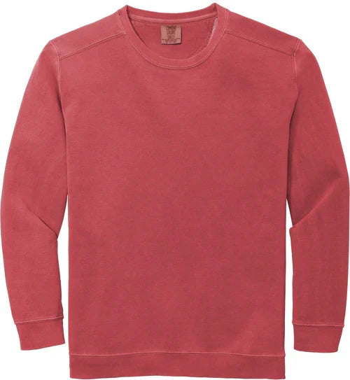 Comfort Colors Ring Spun Crewneck Sweatshirt with custom logo embroidery