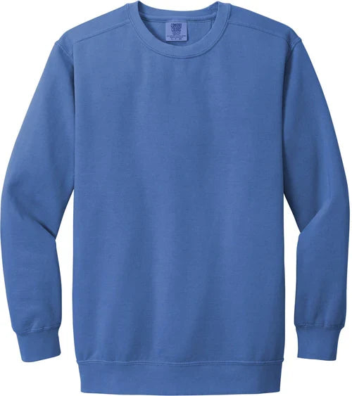 Comfort Colors Ring Spun Crewneck Sweatshirt with custom logo embroidery