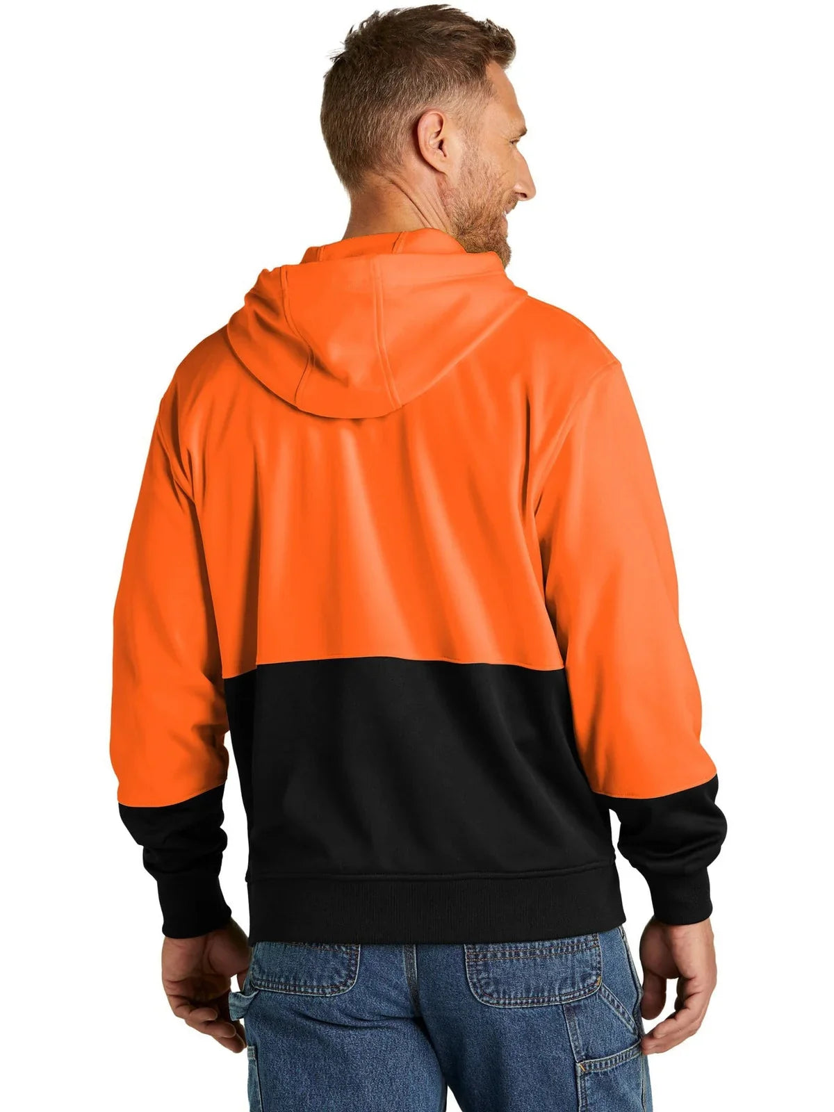 CornerStone Enhanced Visibility Fleece Pullover Hoodie with custom logo embroidery