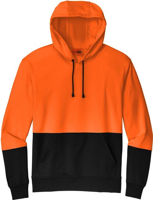 CornerStone Enhanced Visibility Fleece Pullover Hoodie with custom logo embroidery