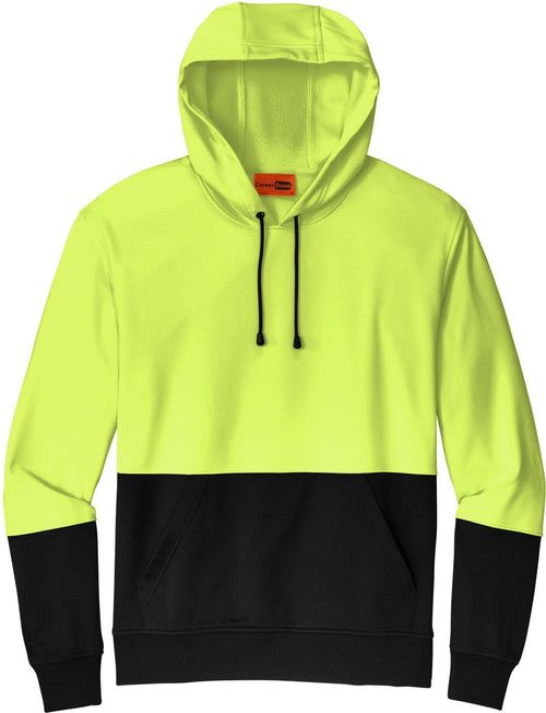 CornerStone Enhanced Visibility Fleece Pullover Hoodie with custom logo embroidery