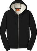 CornerStone Heavyweight Sherpa-Lined Hooded Fleece Jacket with custom logo embroidery