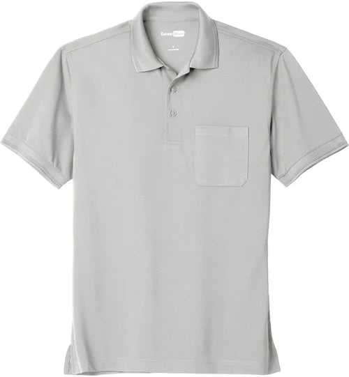 CornerStone Industrial Snag-Proof Pique Pocket Polo with custom logo embroidery