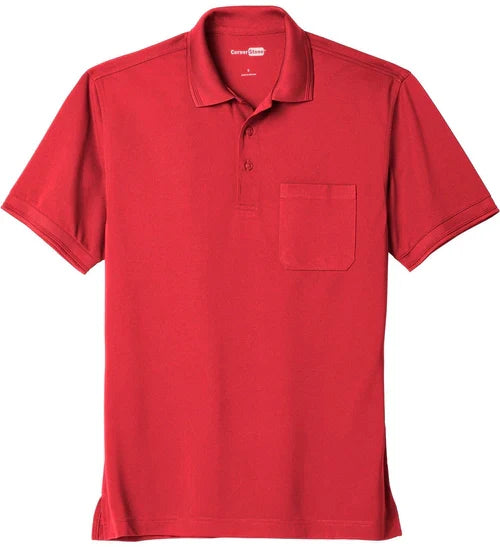 CornerStone Industrial Snag-Proof Pique Pocket Polo with custom logo embroidery