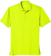 CornerStone Industrial Snag-Proof Pique Pocket Polo with custom logo embroidery