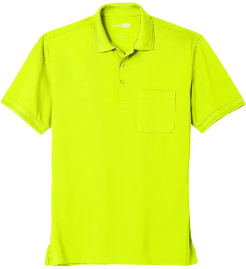 CornerStone Industrial Snag-Proof Pique Pocket Polo with custom logo embroidery
