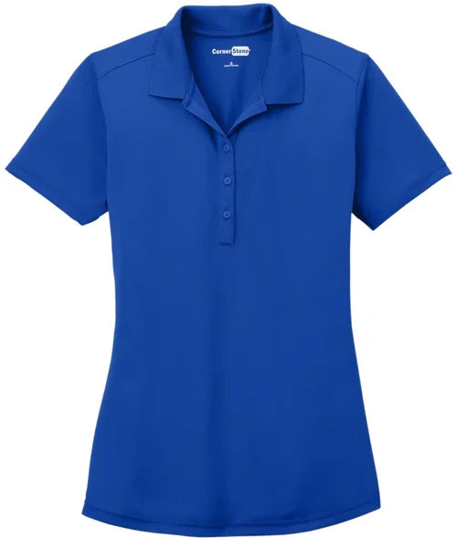 CornerStone Ladies Select Lightweight Snag-Proof Polo with custom logo embroidery