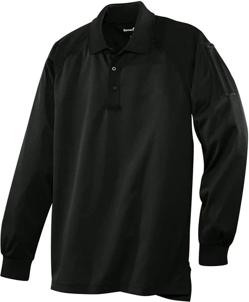 CornerStone Select Long Sleeve Snag-Proof Tactical Polo with custom logo embroidery