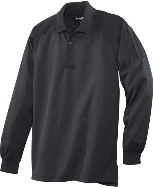 CornerStone Select Long Sleeve Snag-Proof Tactical Polo with custom logo embroidery