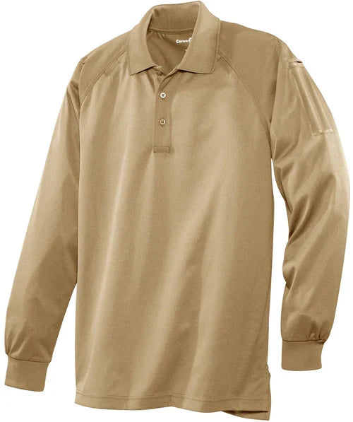 CornerStone Select Long Sleeve Snag-Proof Tactical Polo with custom logo embroidery