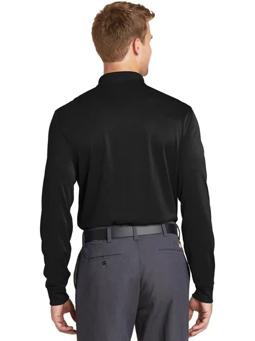 CornerStone Select Snag-Proof Long Sleeve Polo with custom logo embroidery