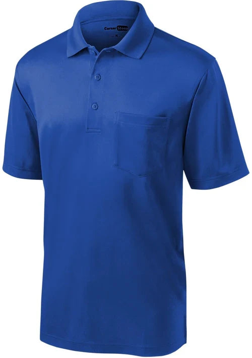 CornerStone Select Snag-Proof Pocket Polo with custom logo embroidery