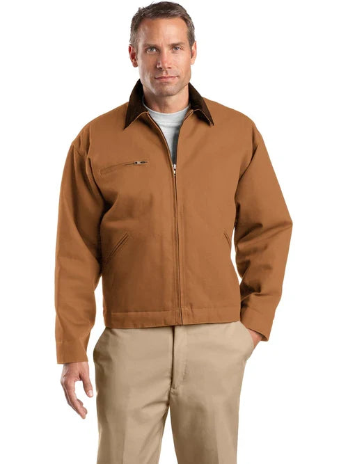 CornerStone Tall Duck Cloth Work Jacket with custom logo embroidery