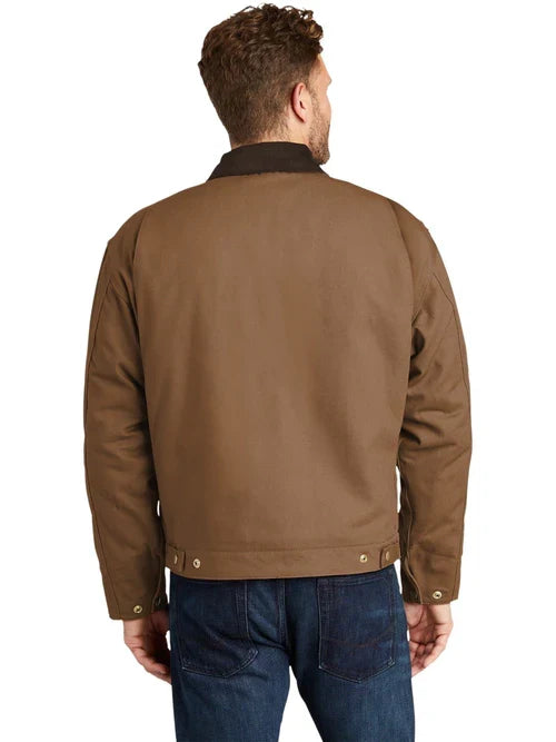 CornerStone Tall Duck Cloth Work Jacket with custom logo embroidery