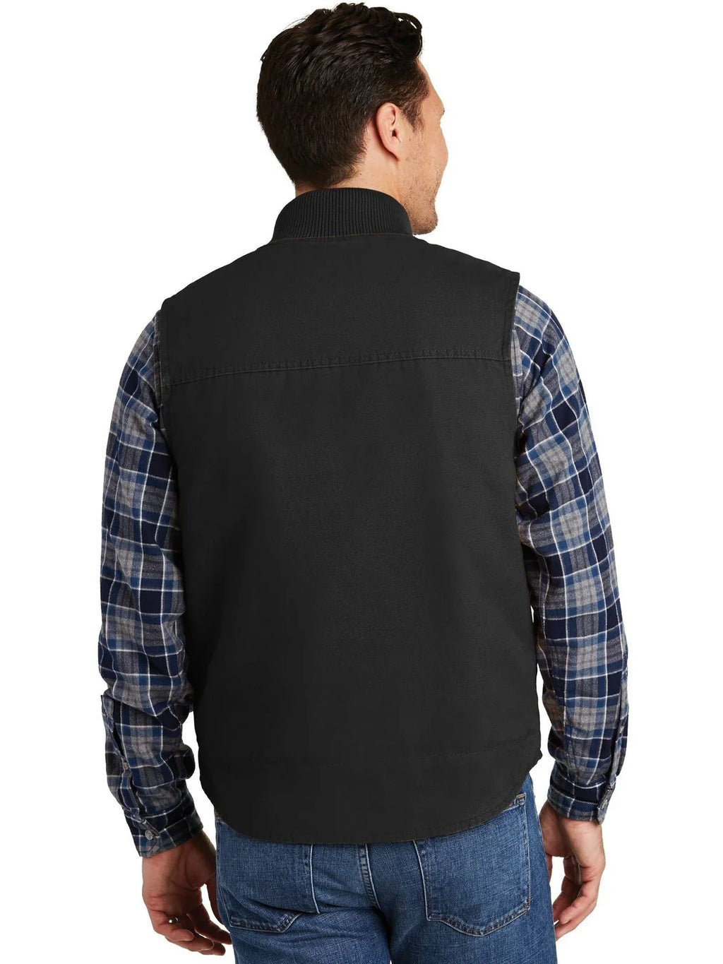 CornerStone Washed Duck Cloth Vest with custom logo embroidery