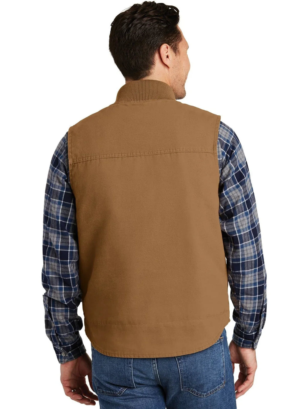 CornerStone Washed Duck Cloth Vest with custom logo embroidery