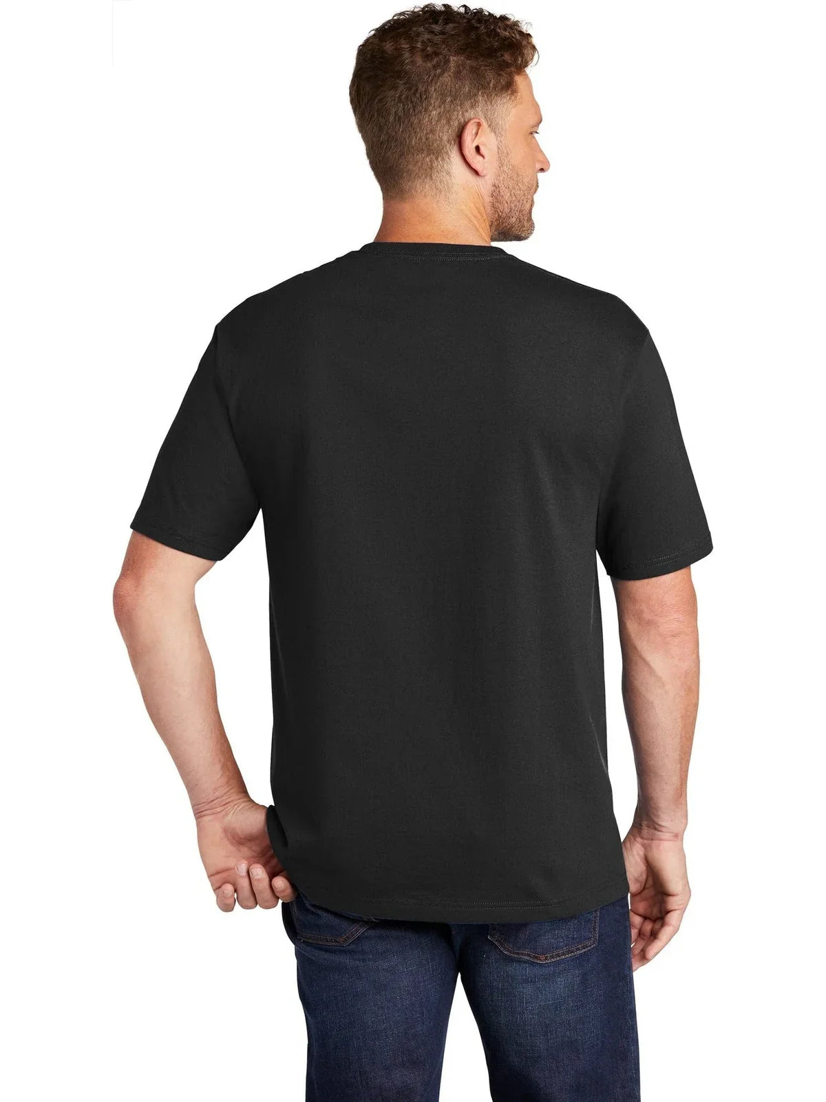 CornerStone Workwear Pocket Tee with custom logo embroidery