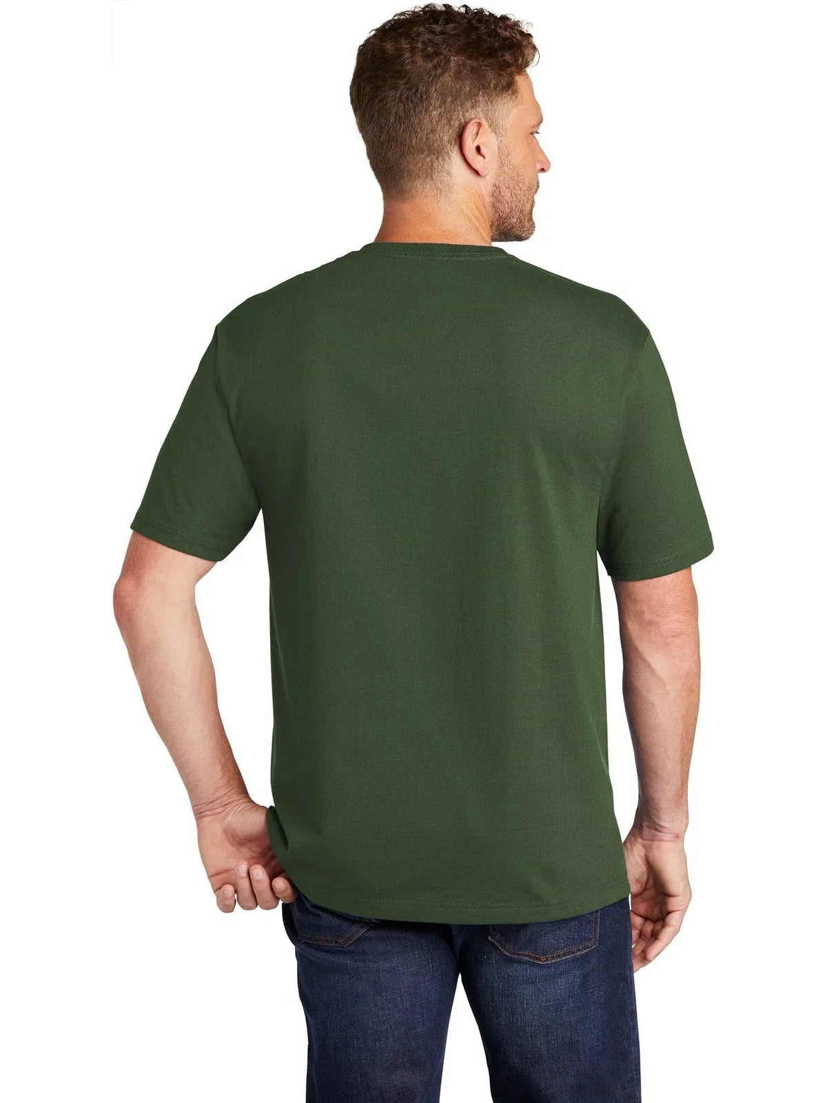 CornerStone Workwear Pocket Tee with custom logo embroidery