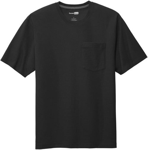 CornerStone Workwear Pocket Tee with custom logo embroidery