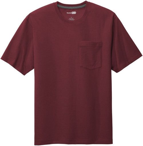 CornerStone Workwear Pocket Tee with custom logo embroidery