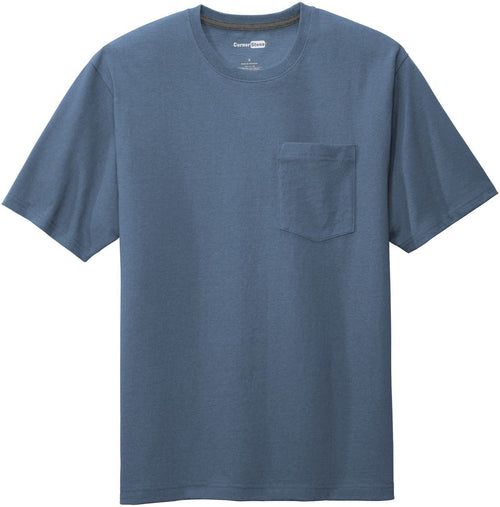 CornerStone Workwear Pocket Tee with custom logo embroidery