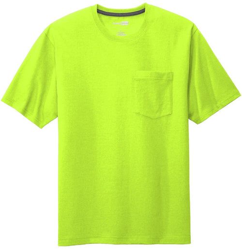CornerStone Workwear Pocket Tee with custom logo embroidery