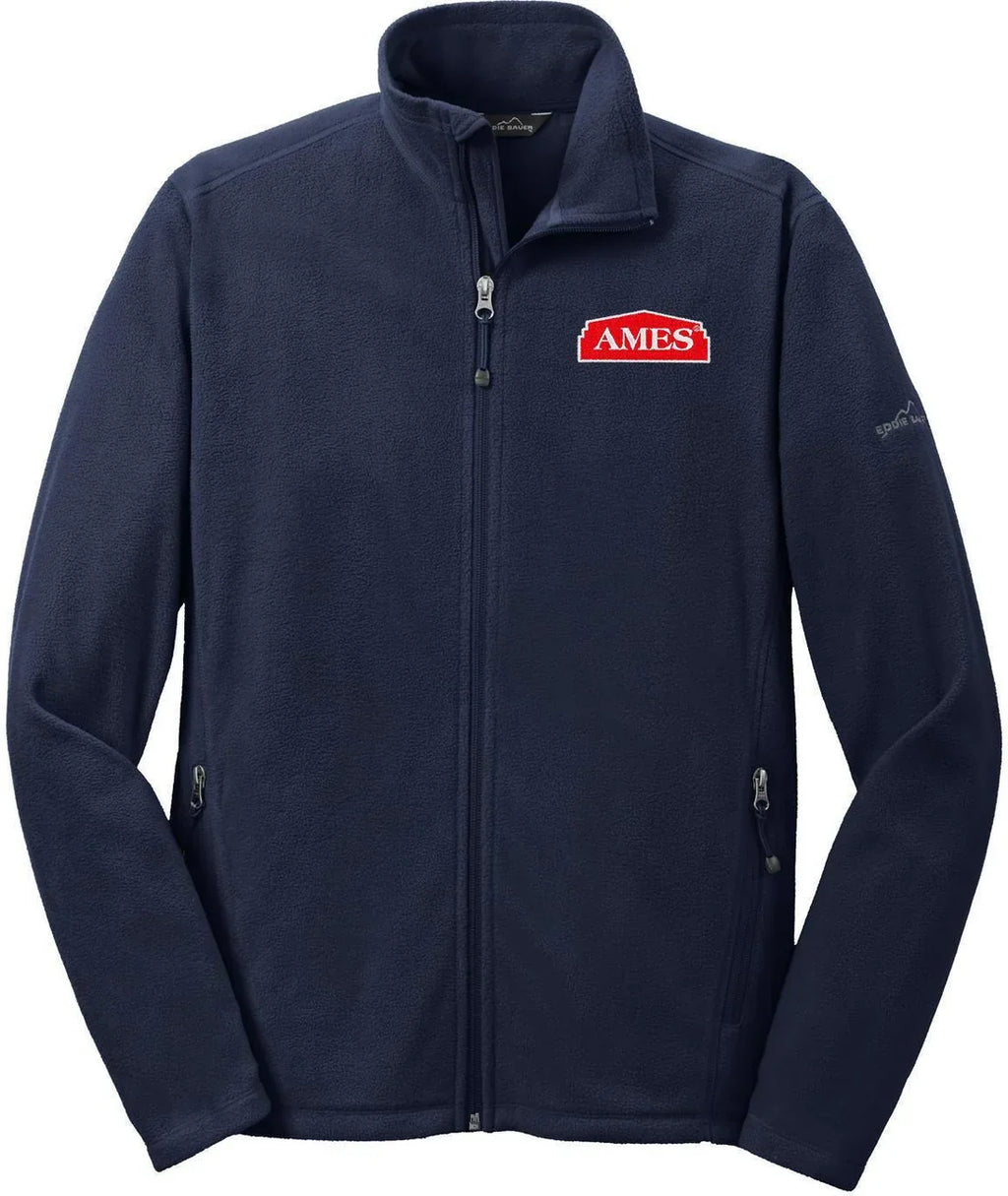 Eddie Bauer Full-Zip Microfleece Jacket with custom logo embroidery