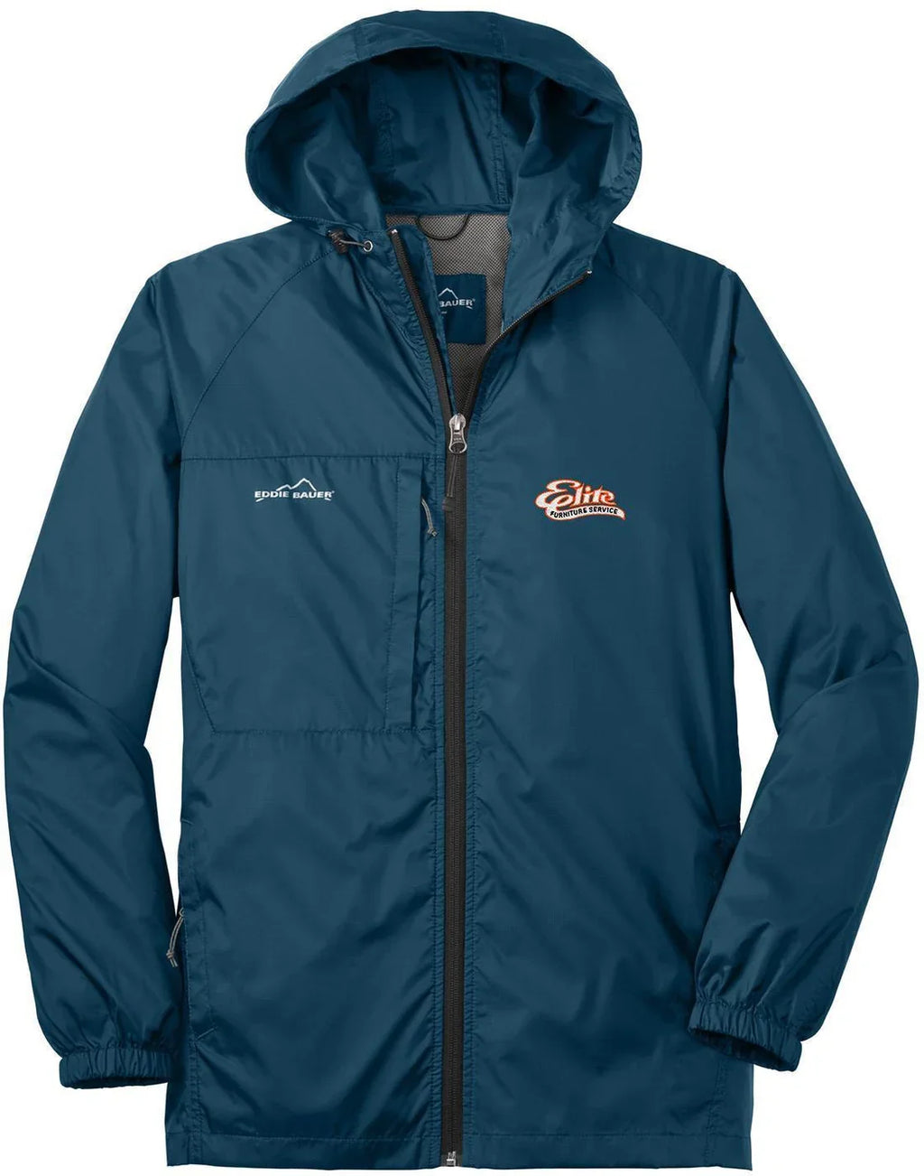 Eddie Bauer Packable Wind Jacket with custom logo embroidery