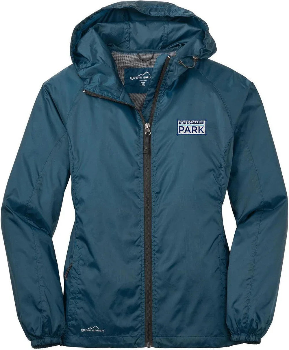 Eddie Bauer Ladies Packable Wind Jacket with custom logo embroidery