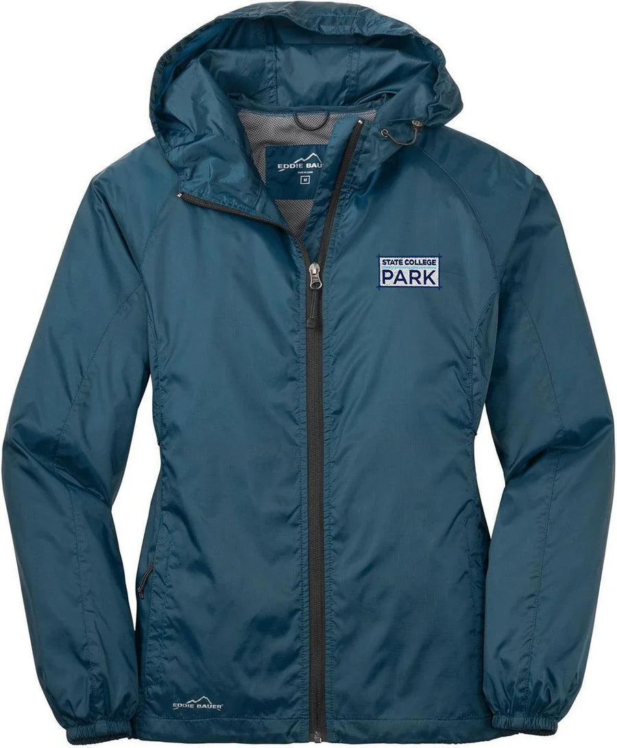 Eddie Bauer Ladies Packable Wind Jacket with custom logo embroidery