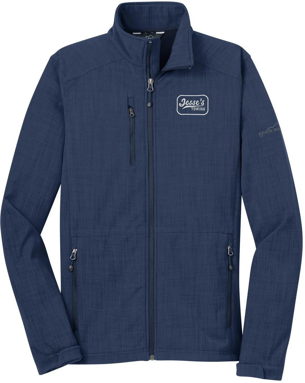 Eddie Bauer Shaded Crosshatch Soft Shell Jacket with custom logo embroidery