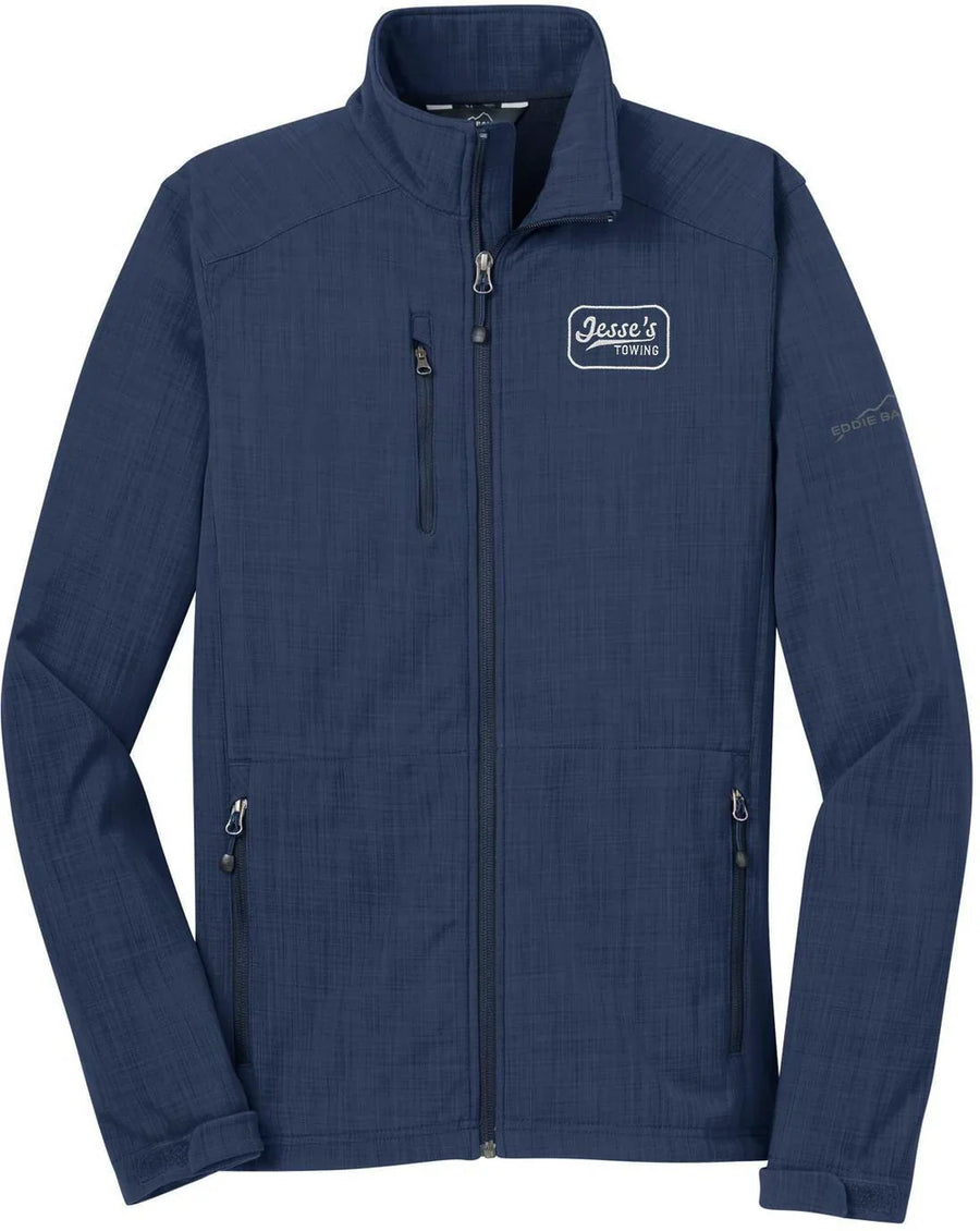 Eddie Bauer Shaded Crosshatch Soft Shell Jacket with custom logo embroidery
